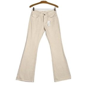 J Galt Brandy Melville Flared Jeans Sz S Mid Rise Bone Color Rigid Denim Pants